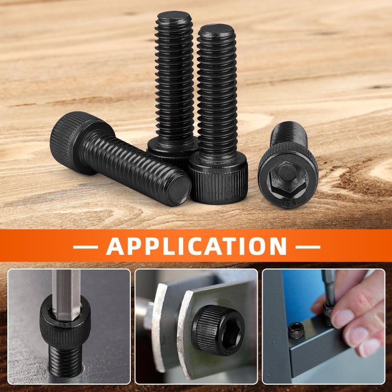 MewuDecor M6 x 20mm (8mm to 100mm Available) Socket Head Cap Screws Bolts, Grade 12.9 Alloy Steel Black Oxide, Allen Socket Drive, Machine Thread, 25 PCS - Image 5